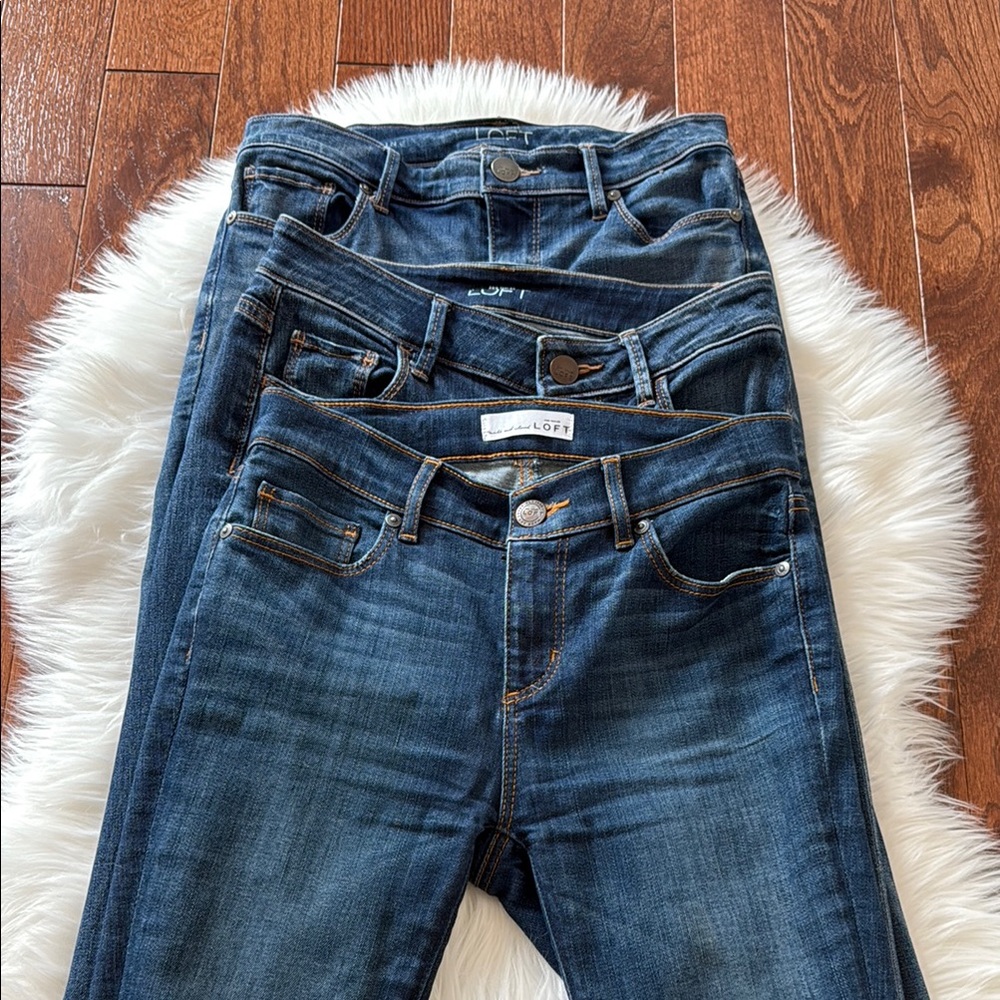 Lot of 3 LOFT Denim Leggings